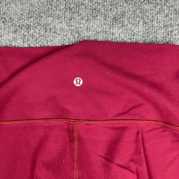 Lululemon Leggings Womens Small Burgundy High Rise Stretch Yoga Pants - Picture 7 of 8